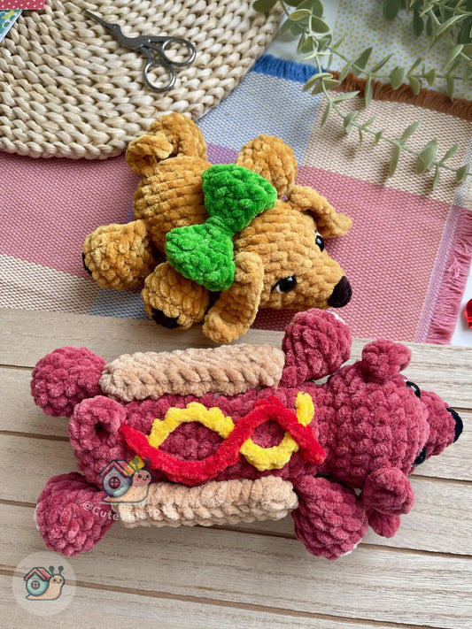 Tiny Puppy & Hot Dog Pup Crochet Pattern