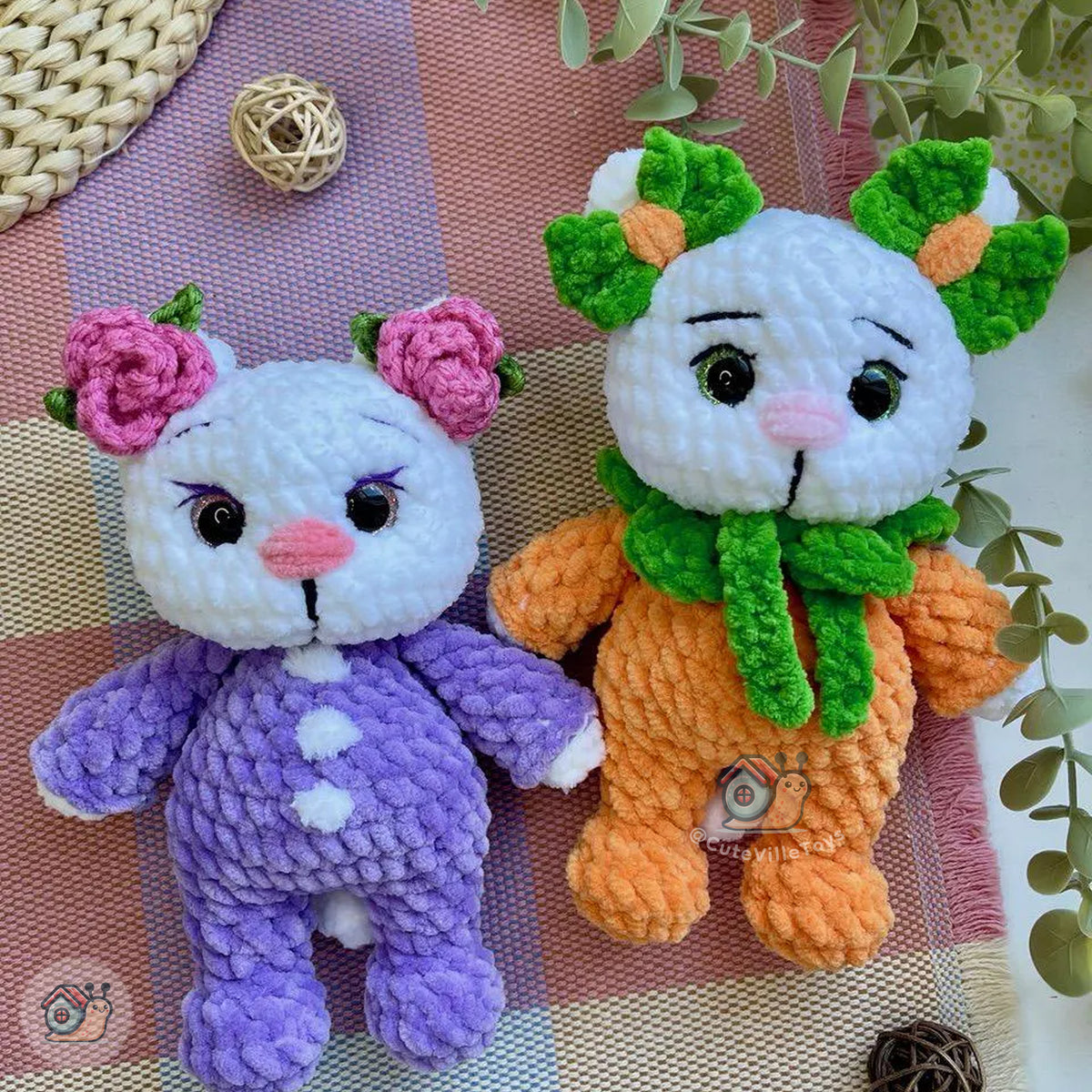 Bunny, Cat & Teddy Bear Crochet Pattern
