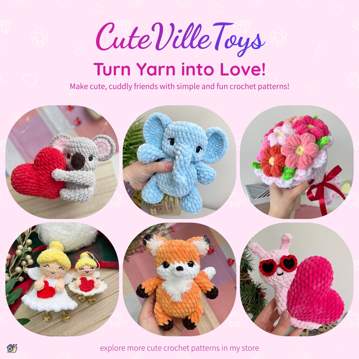 Peacock, Chick & Duck Crochet Pattern