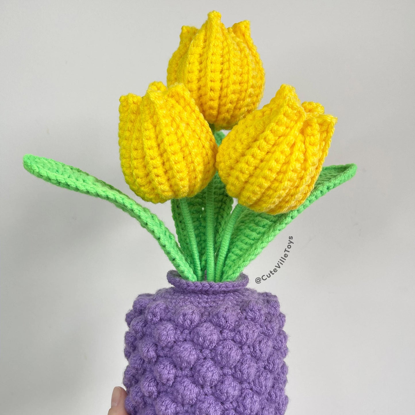 Tulips in Vase Crochet Pattern