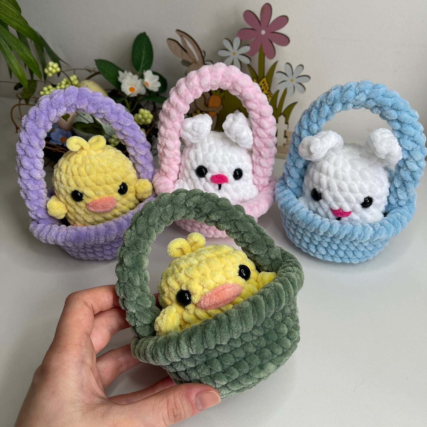 Cutie in a Basket 2-in-1 Crochet Pattern