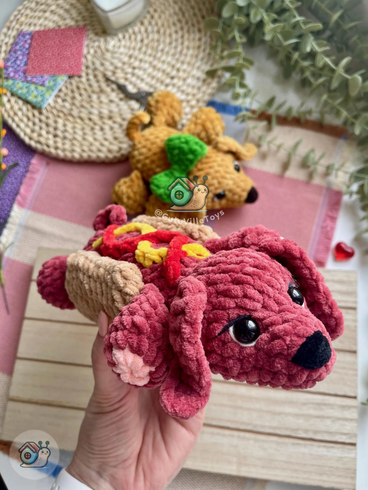 Tiny Puppy & Hot Dog Pup Crochet Pattern