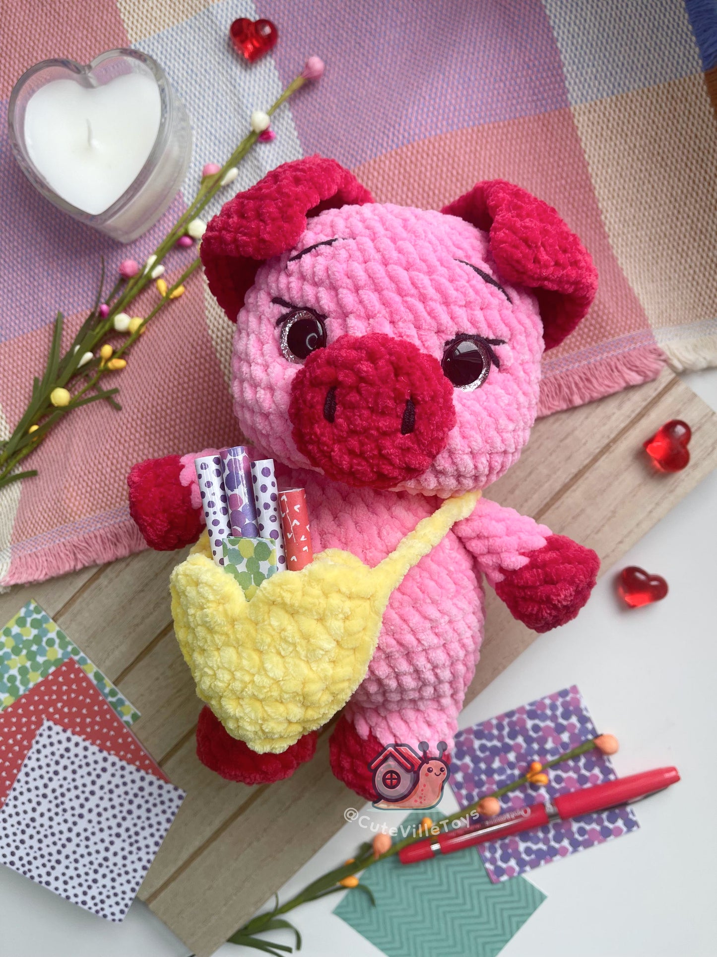 Postman Piggy Crochet Pattern