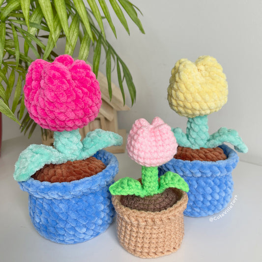 Tulip in a Pot Crochet Pattern