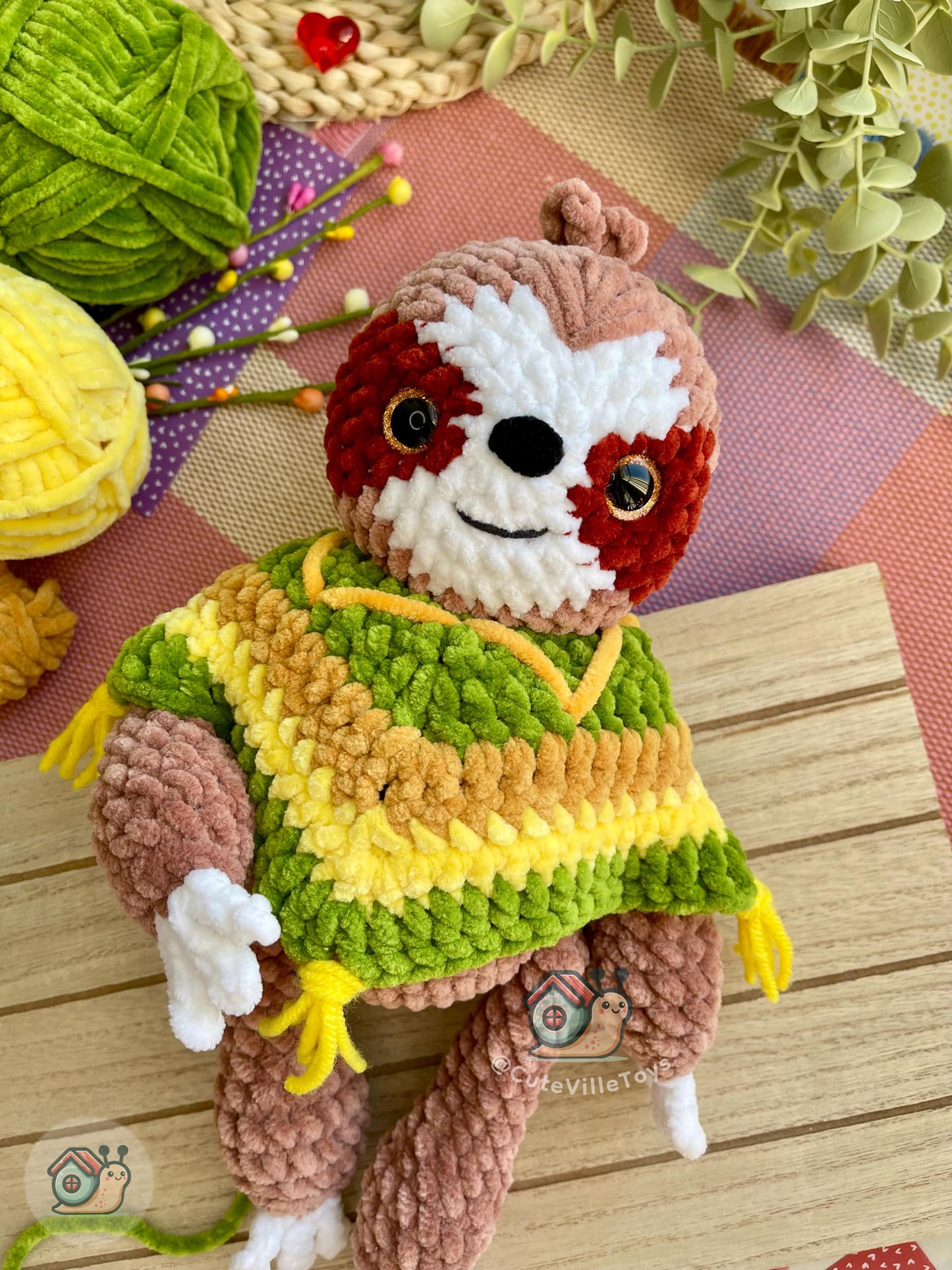 Happy Sloth Crochet Pattern