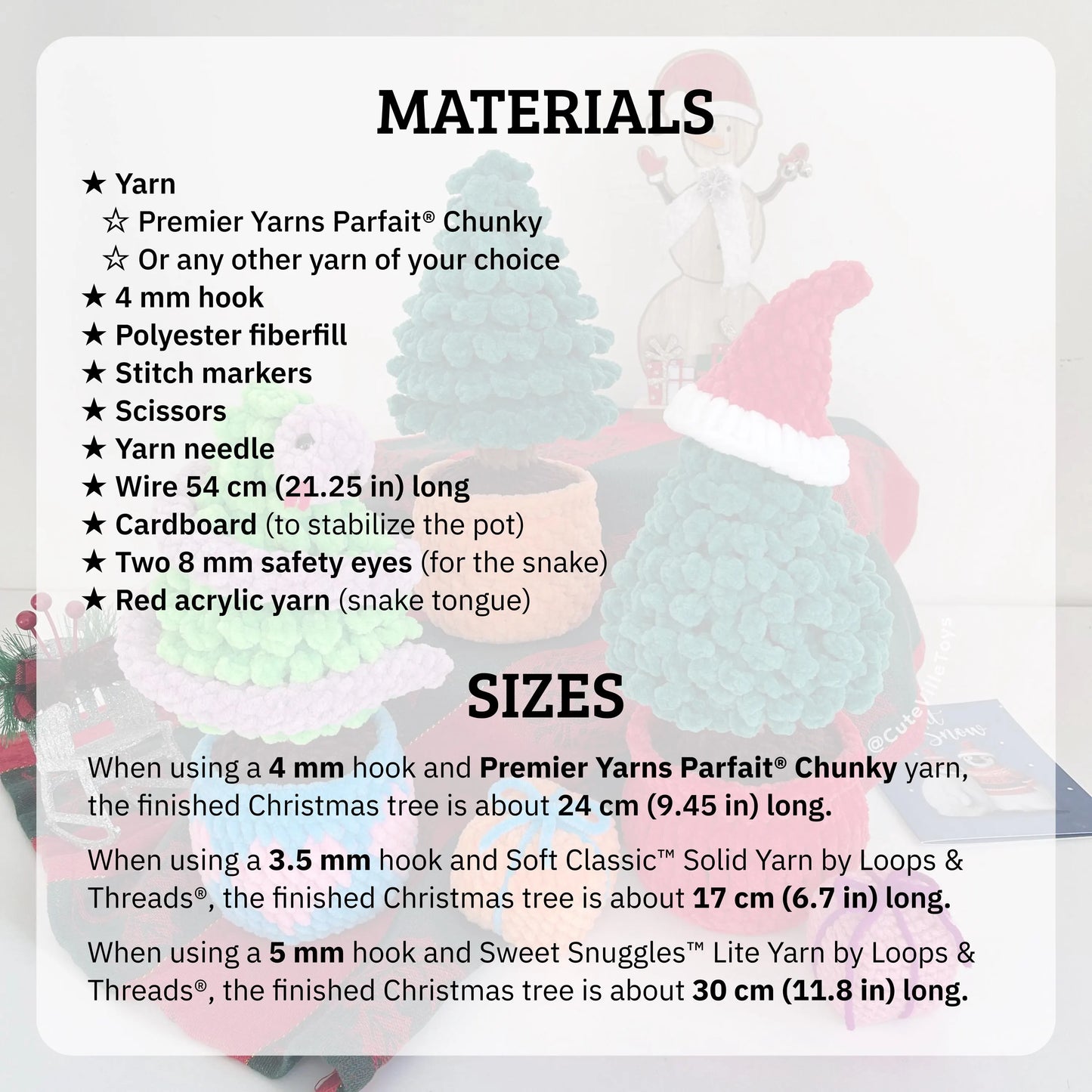 Christmas Tree No Sew Crochet Pattern